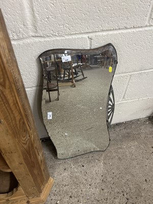 Lot 349 - A frameless wall mirror