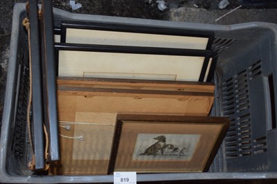 Lot 819 - A box of various small equestrian watercolours,...