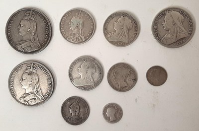 Lot 85 - Quantity of Victorian silver coinage to...