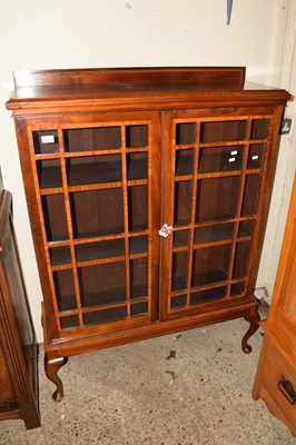 Lot 412 - EDWARDIAN GLAZED TWO-DOOR DISPLAY OR BOOKCASE...