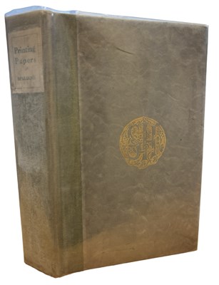 Lot 729 - PRINTING PAPERS - A HANDBOOK FOR THE USE OF...