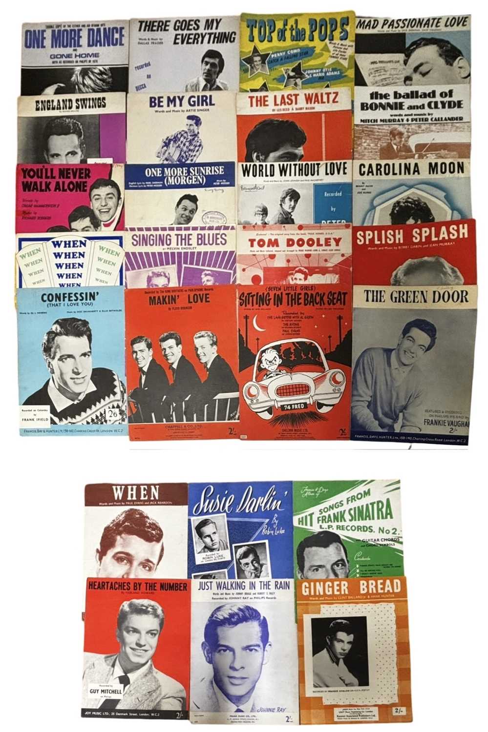 Lot 105 - Assorted 50s and 60s pop sheet music