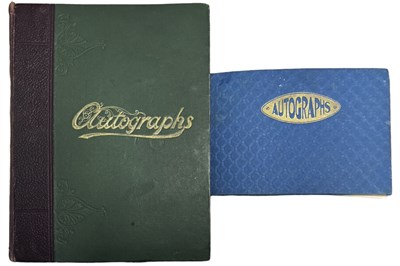 Lot 1166 - A pair of vintage autograph albums, containing...