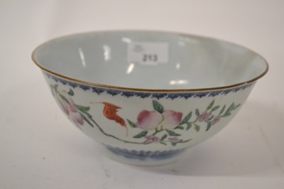 Lot 213 - Chinese Qing Dynasty Bowl with Five Bats and Peaches