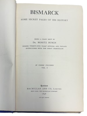 Lot 63 - DR MORITZ BUSCH: BISMARCK - SOME SECRET PAGES...