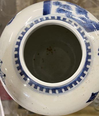 Lot 250 - Pair of Chinese porcelain jars and covers,...