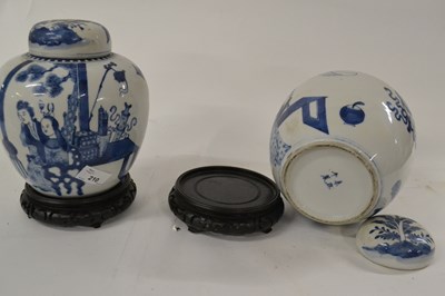 Lot 250 - Pair of Chinese porcelain jars and covers,...