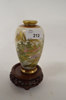 Lot 252 - Small Satsuma vase, finely painted with a...