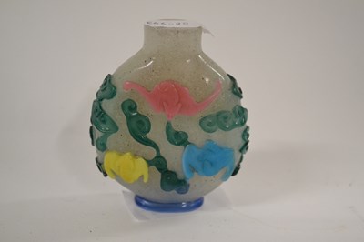 Lot 214 - Japanese scent bottle, the mottled glass...