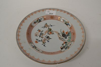 Lot 217 - 18th century Chinese porcelain plate, with...