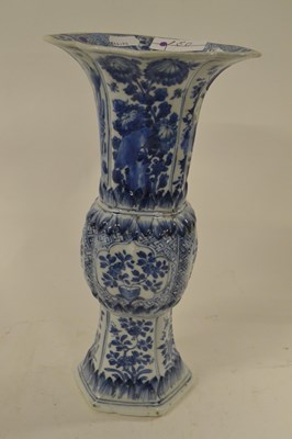 Lot 218 - 18th Century Chinese porcelain vase, with blue...