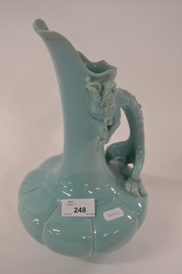 Lot 290 - Chinese porcelain ewer with celadon glaze and...