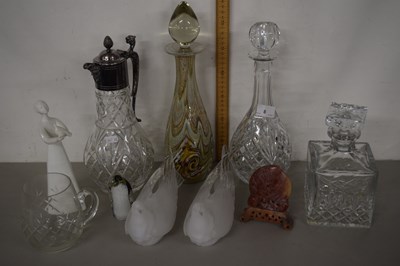 Lot 8 - Mixed Lot: various decanters, resin model...