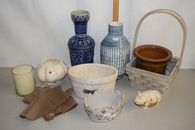 Lot 9 - Mixed Lot: various vases, jardinieres etc