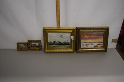 Lot 41 - James J Allen, group of four various small oil...