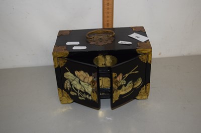 Lot 56 - Brass mounted Chinese jewellery box