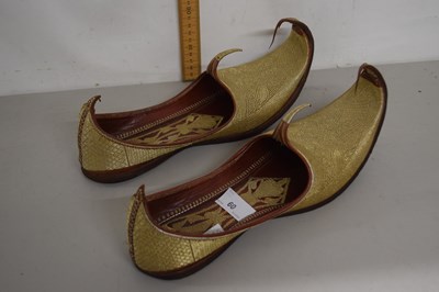 Lot 60 - Pair of Asian slip-on leather shoes