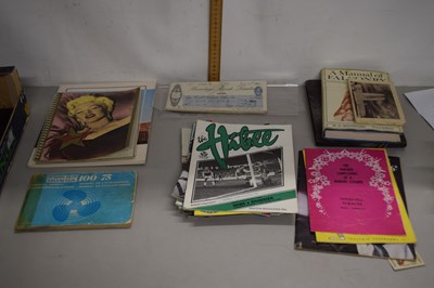 Lot 67 - Box of mixed items to include vintage football...