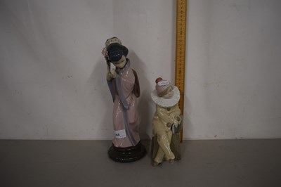 Lot 148 - Lladro figure of a geisha girl together with a...