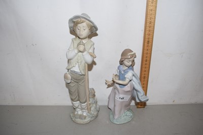 Lot 149 - Lladro figure of a girl together with a...