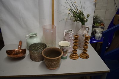 Lot 167 - Mixed Lot: various vases, jugs, turned wooden...