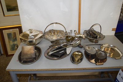 Lot 176 - Large mixed lot various silver plated wares to...