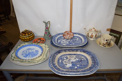 Lot 223 - Mixed Lot: meat plates, oversized cup and...