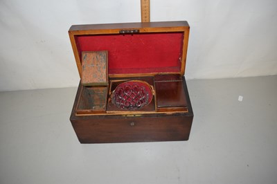 Lot 226 - Georgian mahogany tea caddy requiring restoration