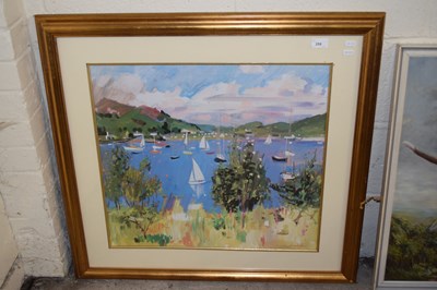 Lot 259 - Cunningham, coloured print, bay scene with boats