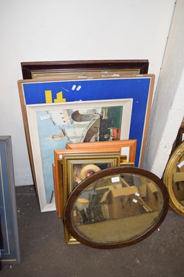 Lot 671 - MIXED LOT PICTURES AND MIRRORS TO INCLUDE A...