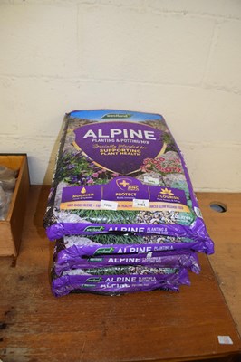 Lot 1006 - Five 25ltr bags of alpine planting and potting...