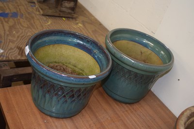 Lot 1014 - Pair of clay plant pots