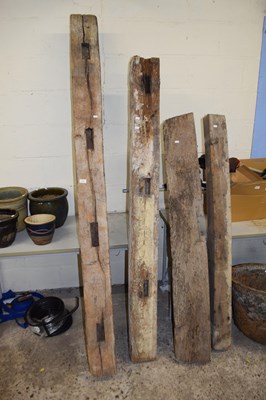 Lot 1018 - Four various lengths of reclaimed wood
