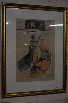 Lot 282 - French coloured print from L'Eclipse