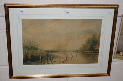 Lot 305 - Watercolour study of a river scene