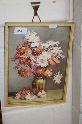 Lot 306 - Coloured print of a vase of flowers