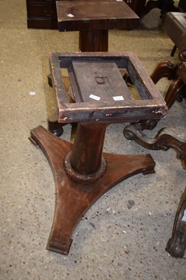 Lot 314 - 19th century mahogany table base with tapering...