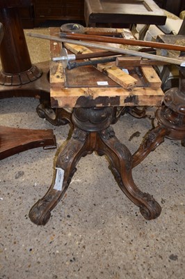 Lot 315 - Victorian loo table base on four scrolled legs