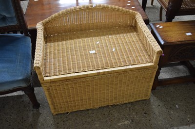 Lot 319 - Small wicker box stool