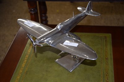 Lot 332 - Chrome finish model of a plane