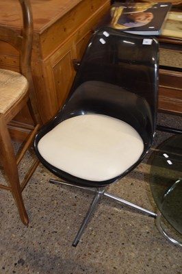 Lot 350 - Retro grey perspex office chair