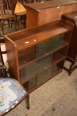 Lot 363 - Early 20th century oak bookcase cabinet with...