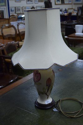 Lot 368 - Moorcroft Magnolia pattern table lamp