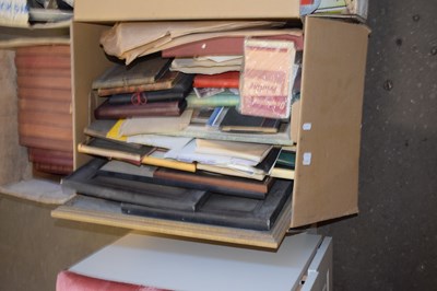 Lot 792 - Box mixed photograph frames, albums etc