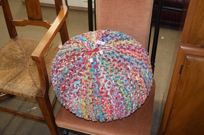 Lot 806 - Large string covered footstool