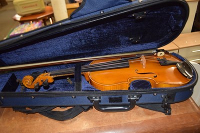 Lot 813 - Cased student's violin