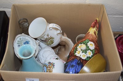 Lot 536 - Novelty cockerel shaped tea pot, and other...