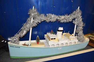 Lot 900 - Model A Christmas themed boat Good Cheer