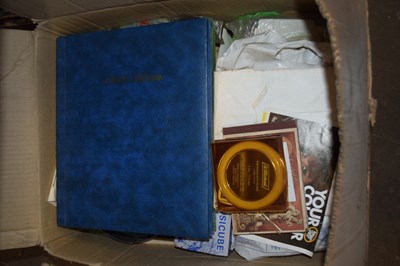 Lot 592 - Box of photograph albums and other house...