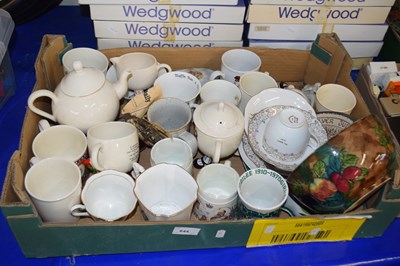 Lot 644 - Box of Royal commemorative mugs and others